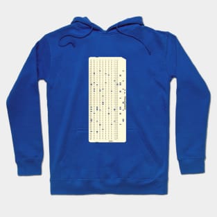 Computer Punch Card (vertical) Hoodie